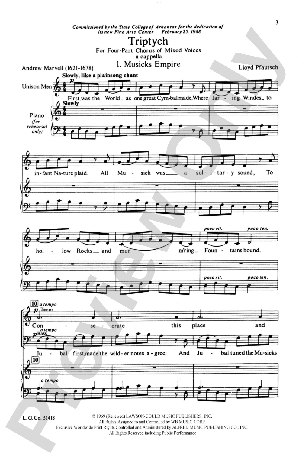 Musicks Empire: SATB, <i>a cappella</i> Choral Octavo