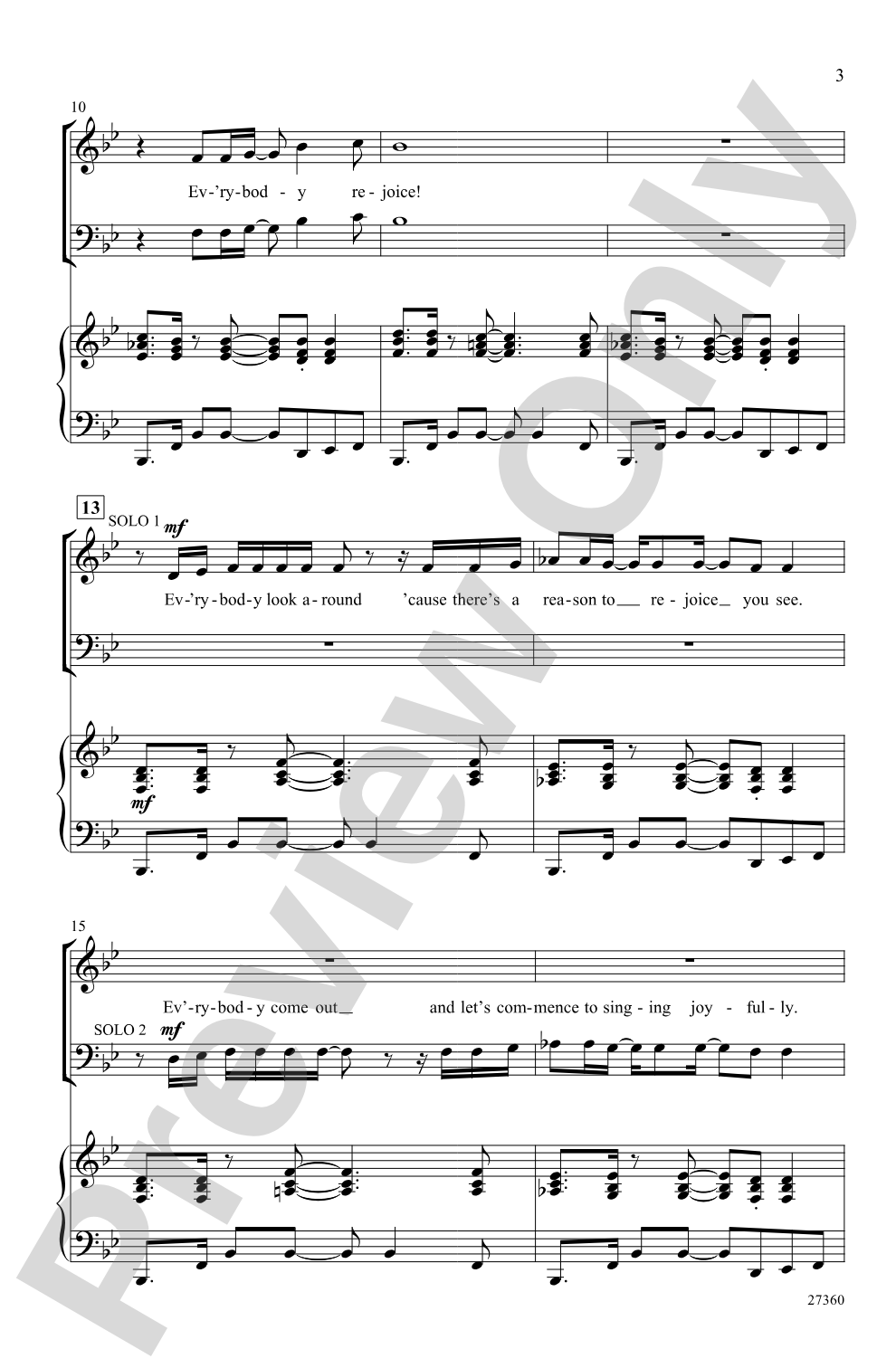 Everybody Rejoice: 3-Part Mixed Choral Octavo