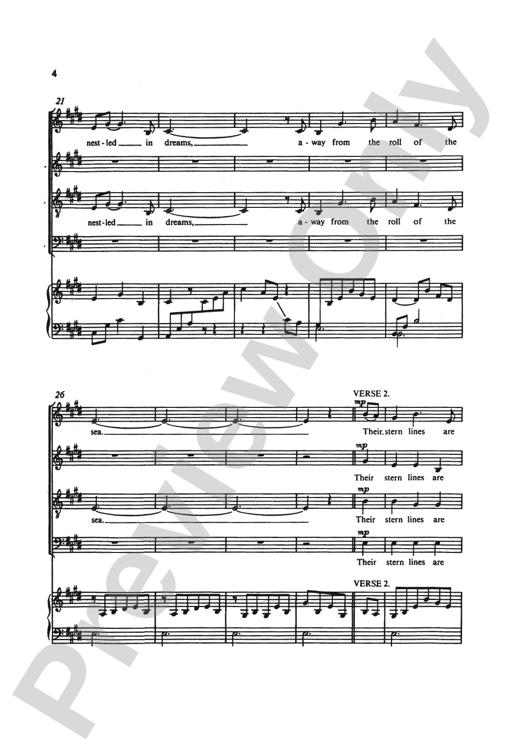 Away from the Roll of the Sea: SATB Choral Octavo