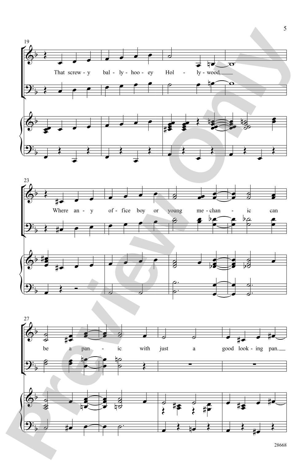 Hooray for Hollywood: SATB Choral Octavo
