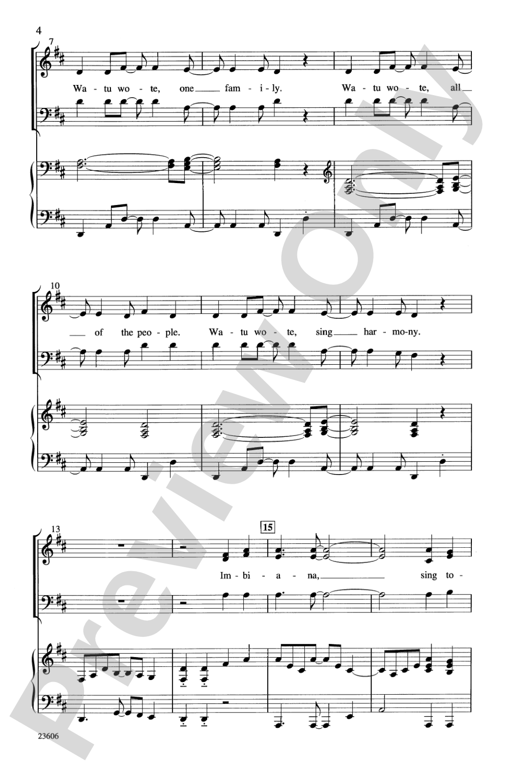 Watu Wote: 3-Part Mixed Choral Octavo