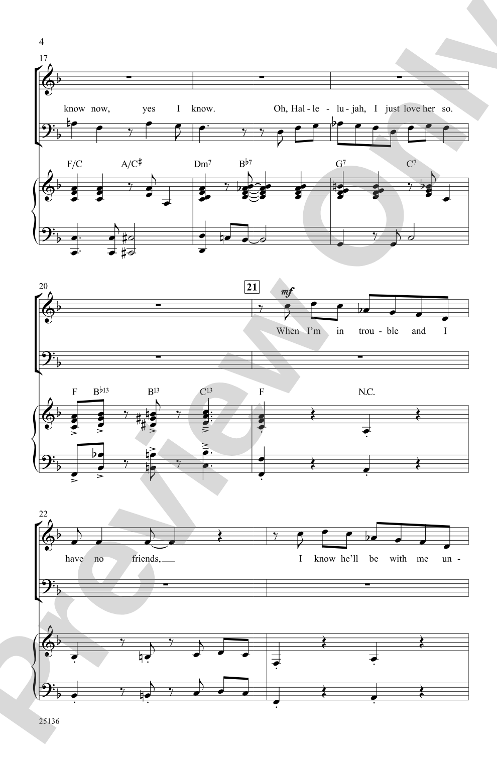 Hallelujah I Love Her So: SATB Choral Octavo