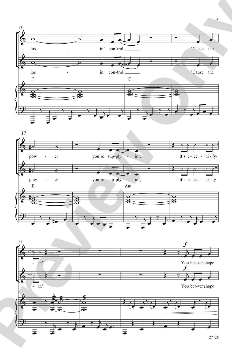 You're the One That I Want: 2-Part Choral Octavo