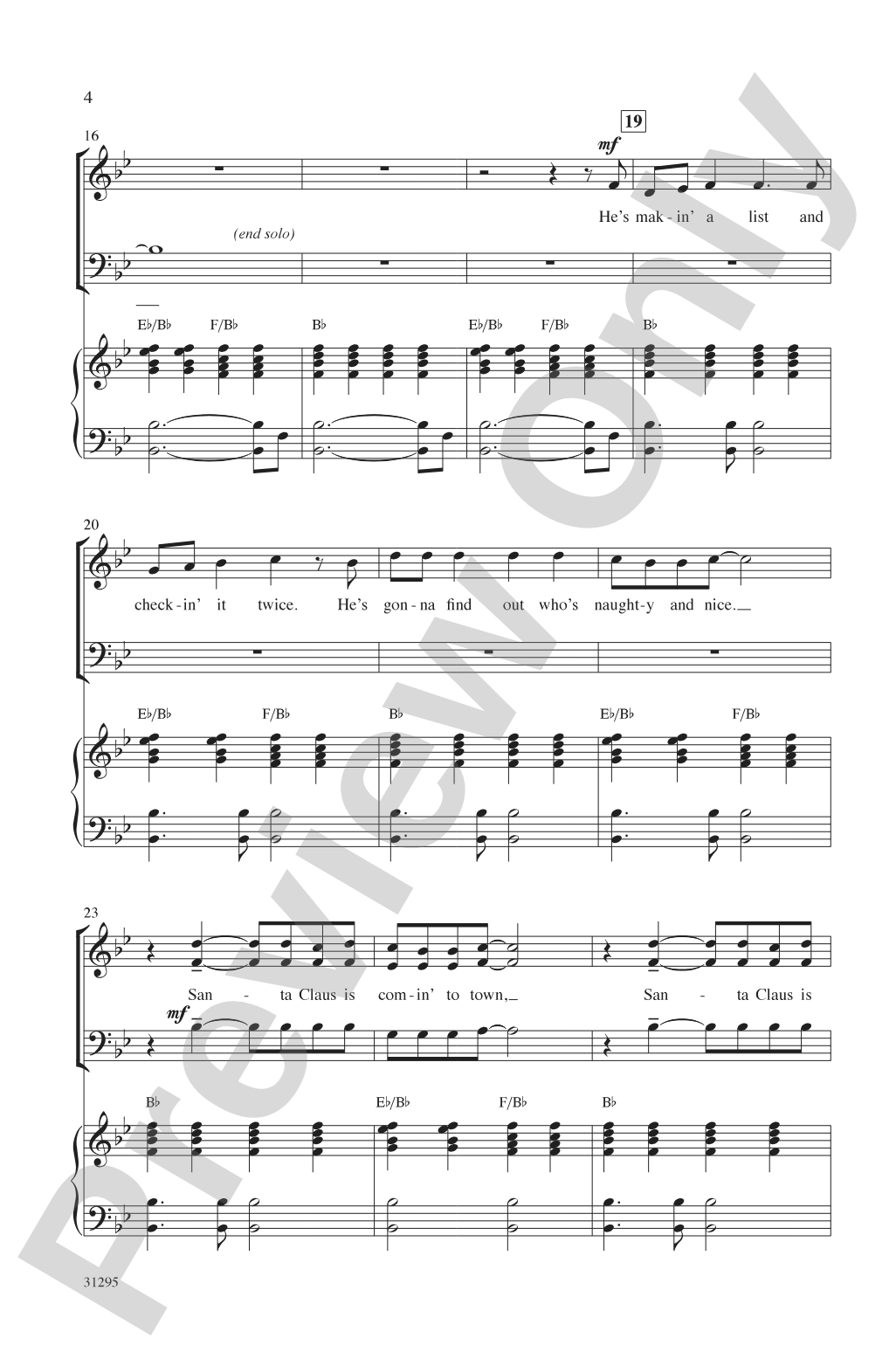 Santa Claus Is Comin' to Town: SAB Choral Octavo