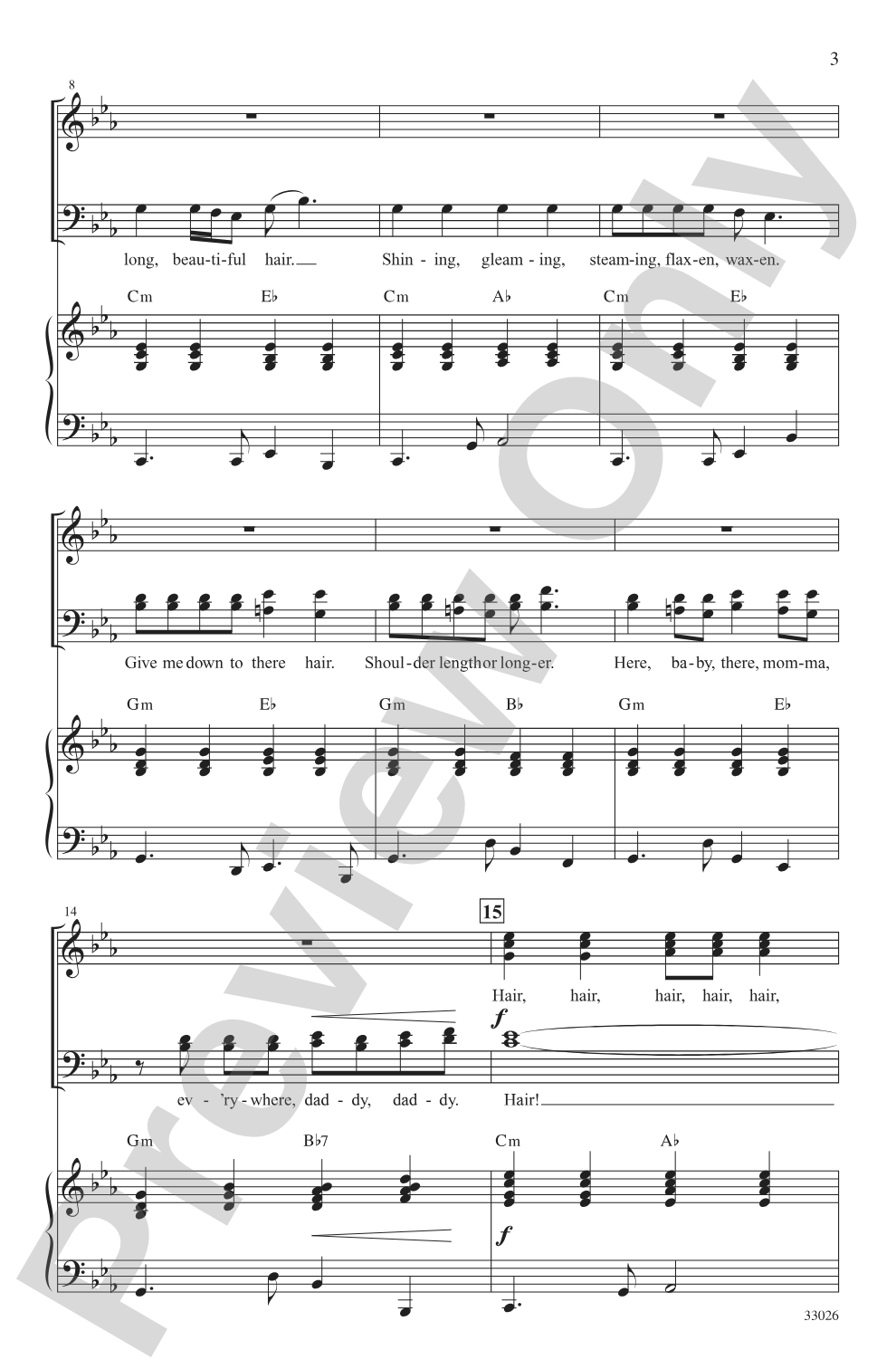 Hair: A Choral Medley: SATB Choral Octavo