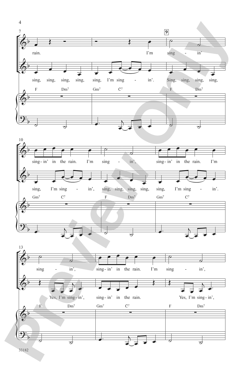 Singin' in the Rain: 2-Part Choral Octavo