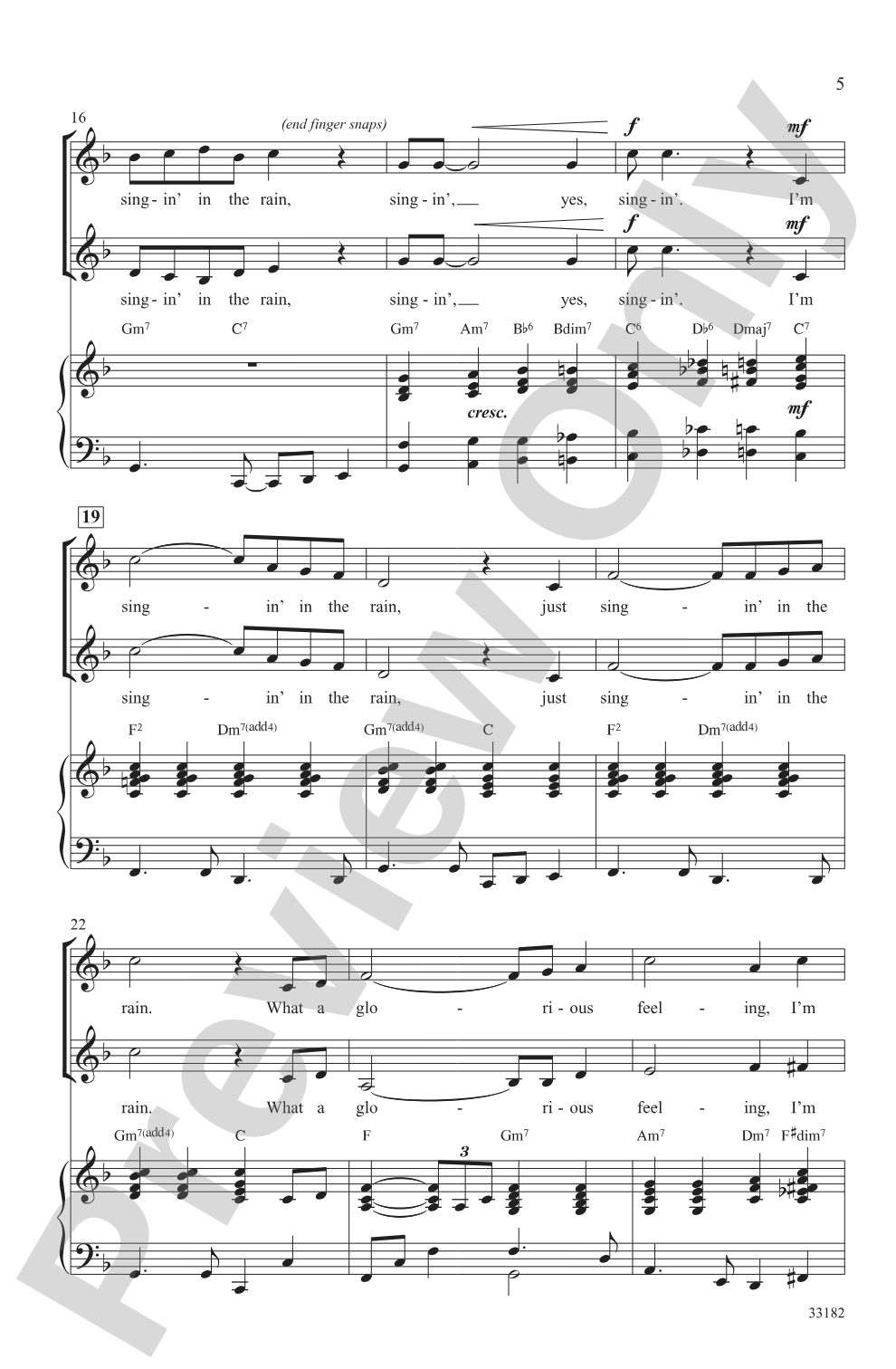 Singin' in the Rain: 2-Part Choral Octavo