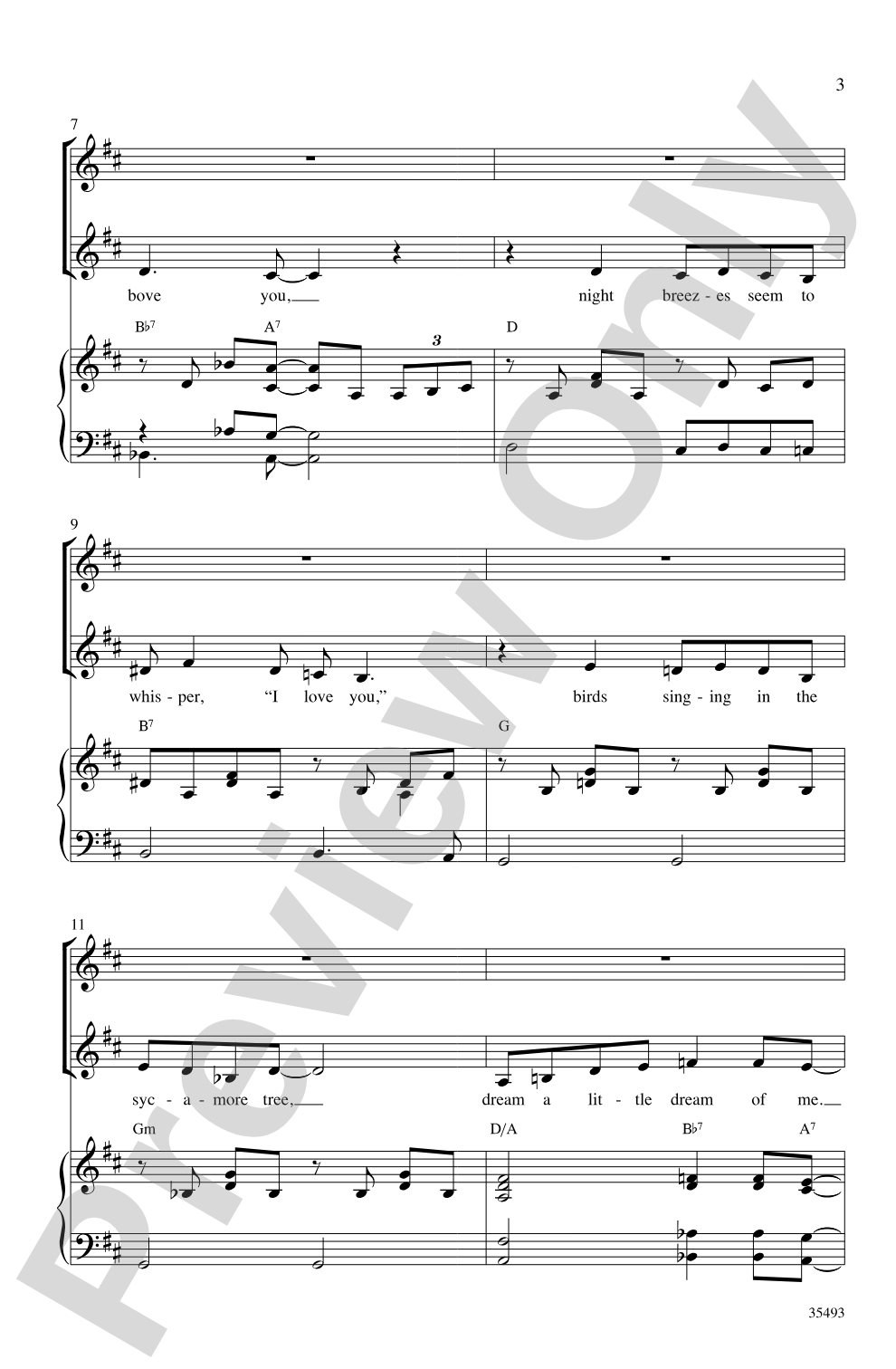 Dream a Little Dream of Me: SSA Choral Octavo
