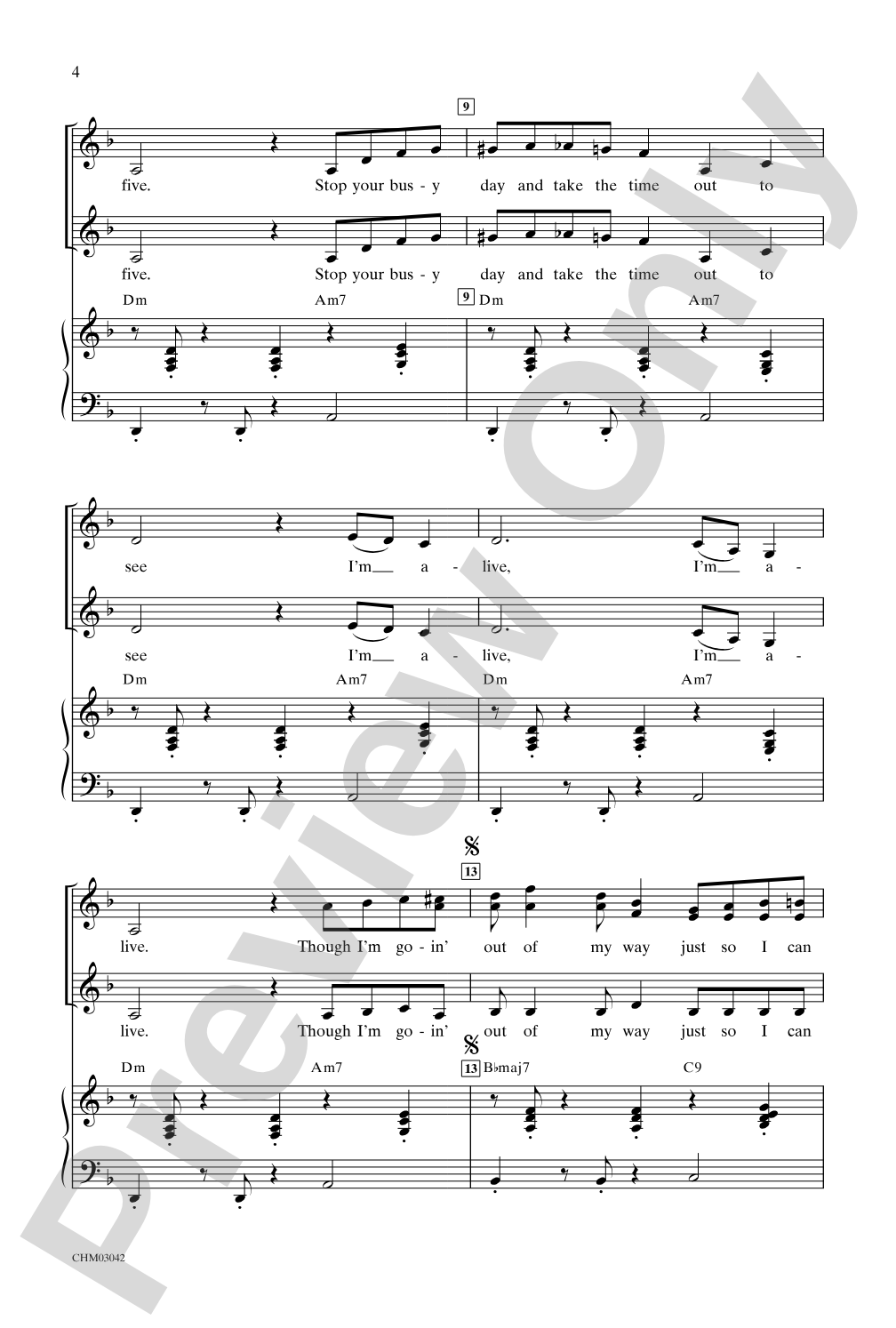 Take Five: SSA Choral Octavo