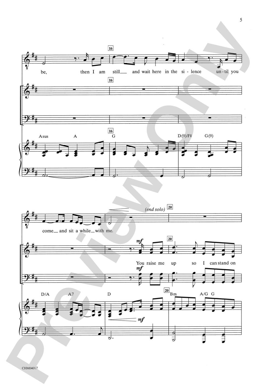 You Raise Me Up (as recorded by Josh Groban): SATB Choral Octavo
