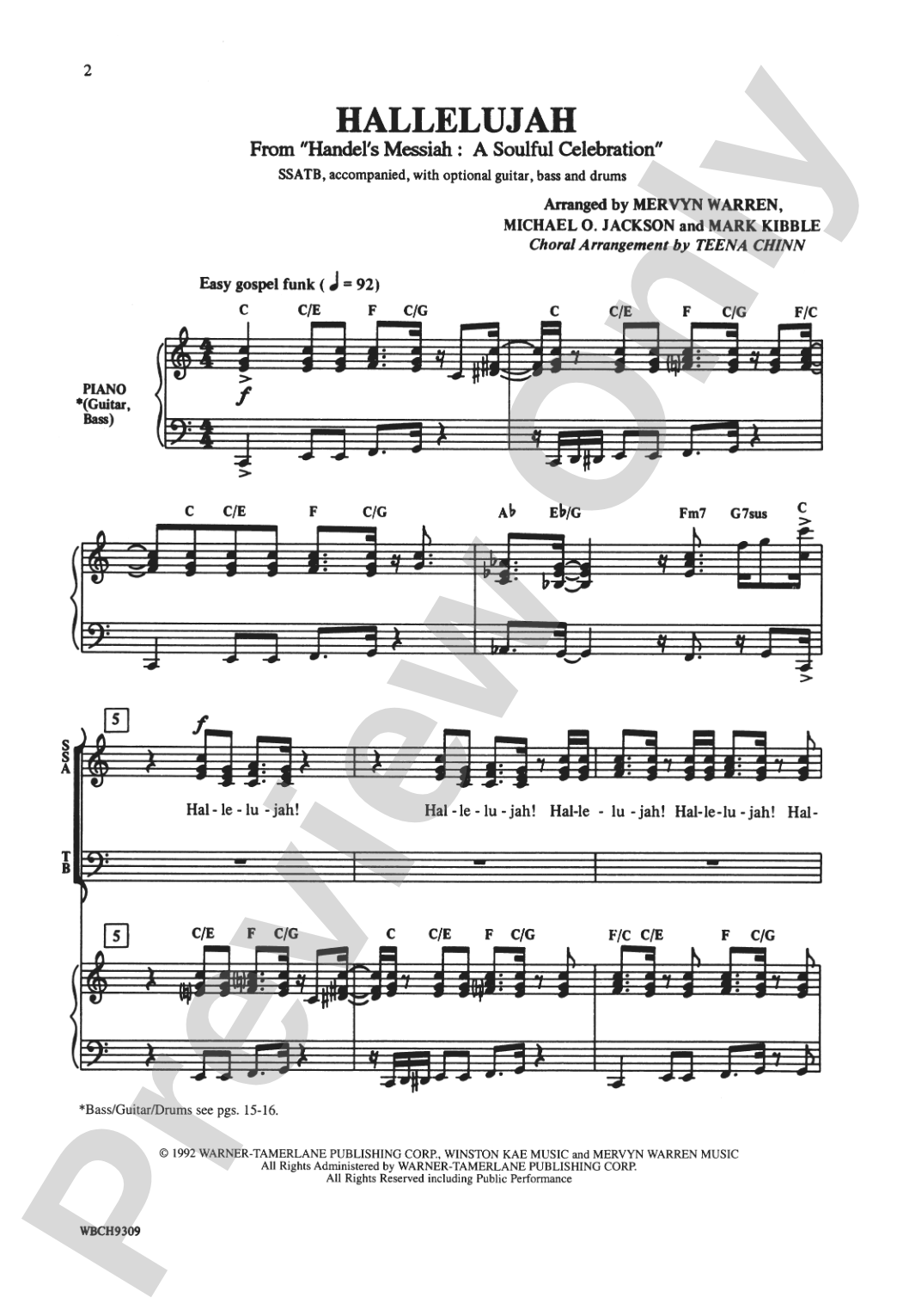 Hallelujah from <I>Handel's Messiah: A Soulful Celebration</I>: SSATB Choral Octavo