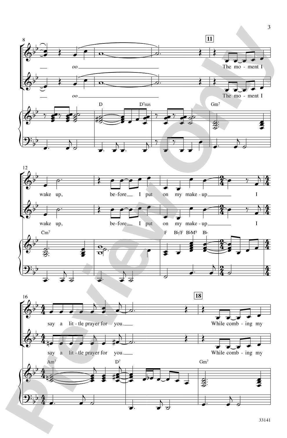 I Say a Little Prayer: SSA Choral Octavo