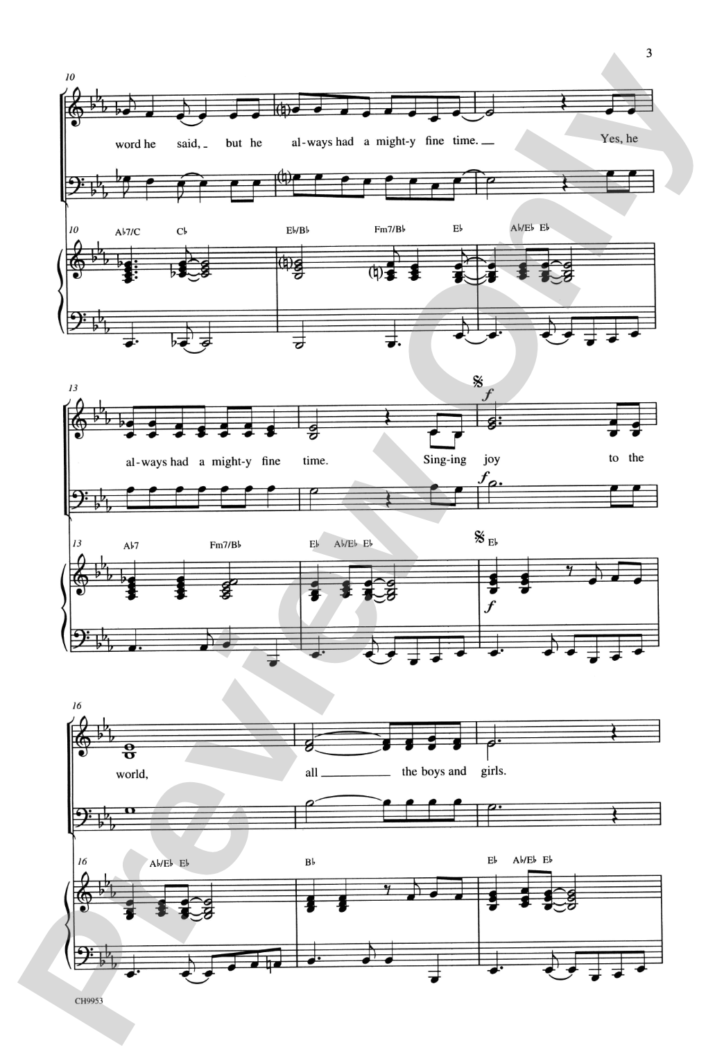 Joy to the World (Jeremiah Was a Bullfrog): SAB Choral Octavo