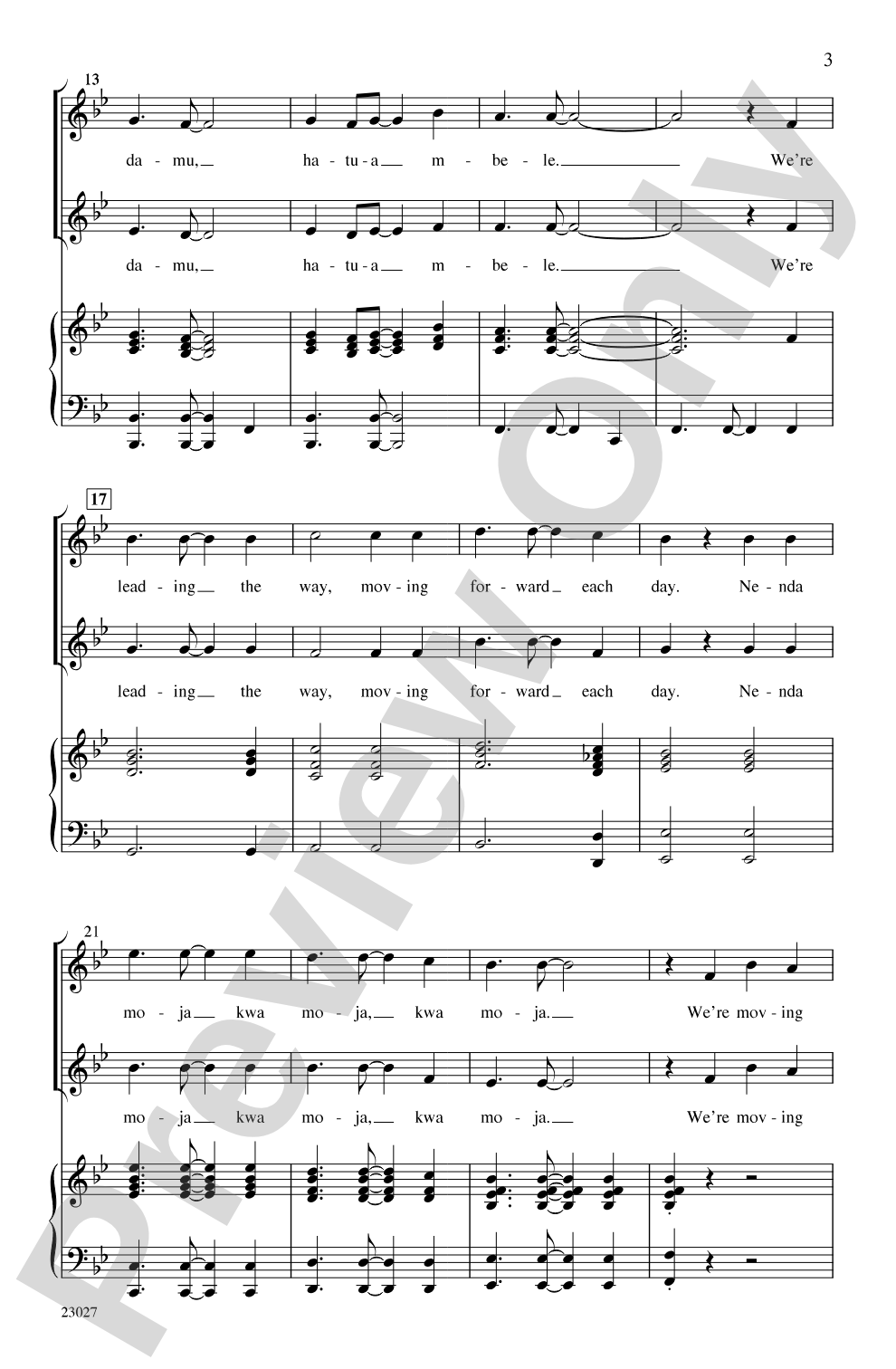 Takadamu: 2-Part Choral Octavo