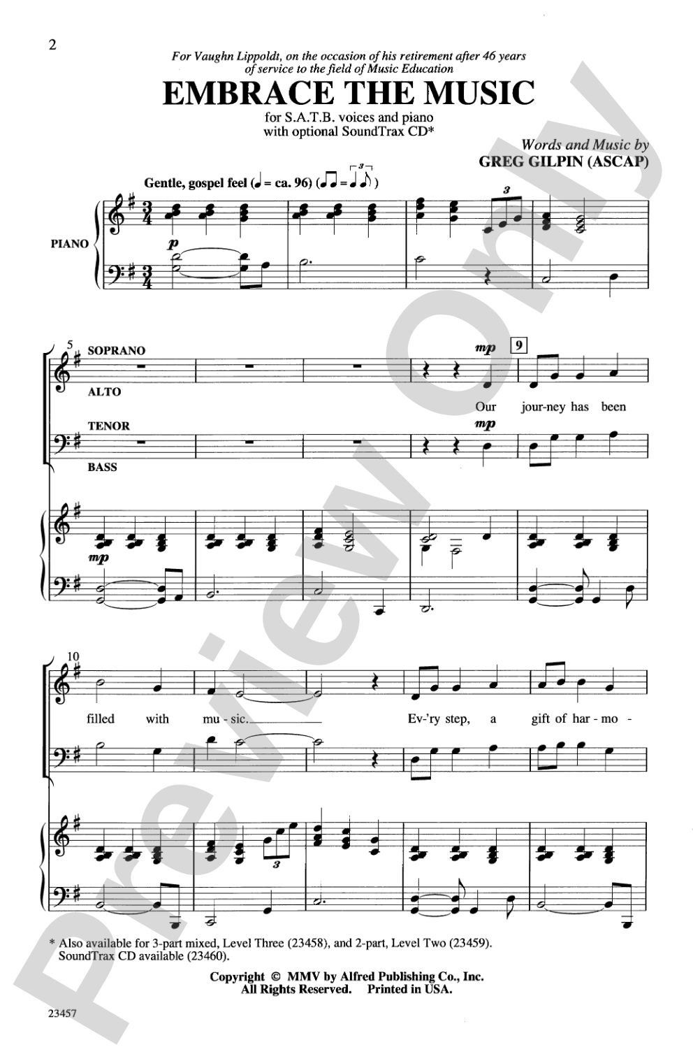 Embrace the Music: SATB Choral Octavo