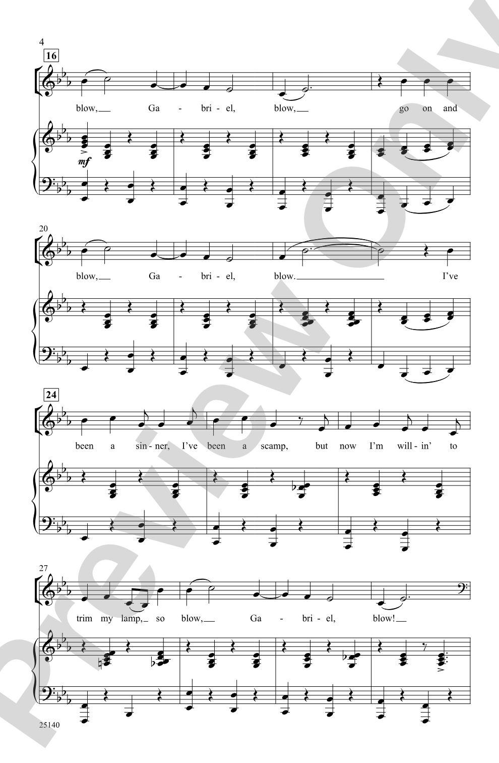 Blow, Gabriel, Blow: SATB Choral Octavo
