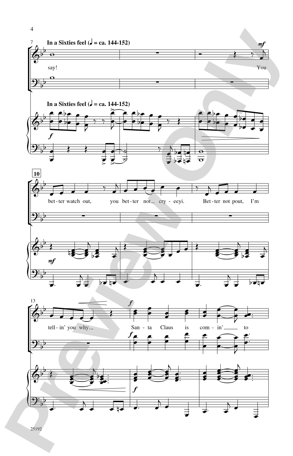 Santa's on His Way Medley: SATB Choral Octavo