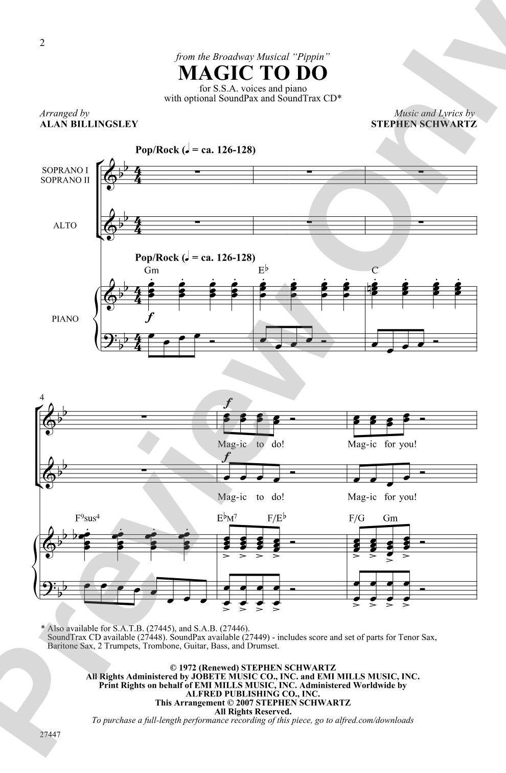 Magic to Do: SSA Choral Octavo