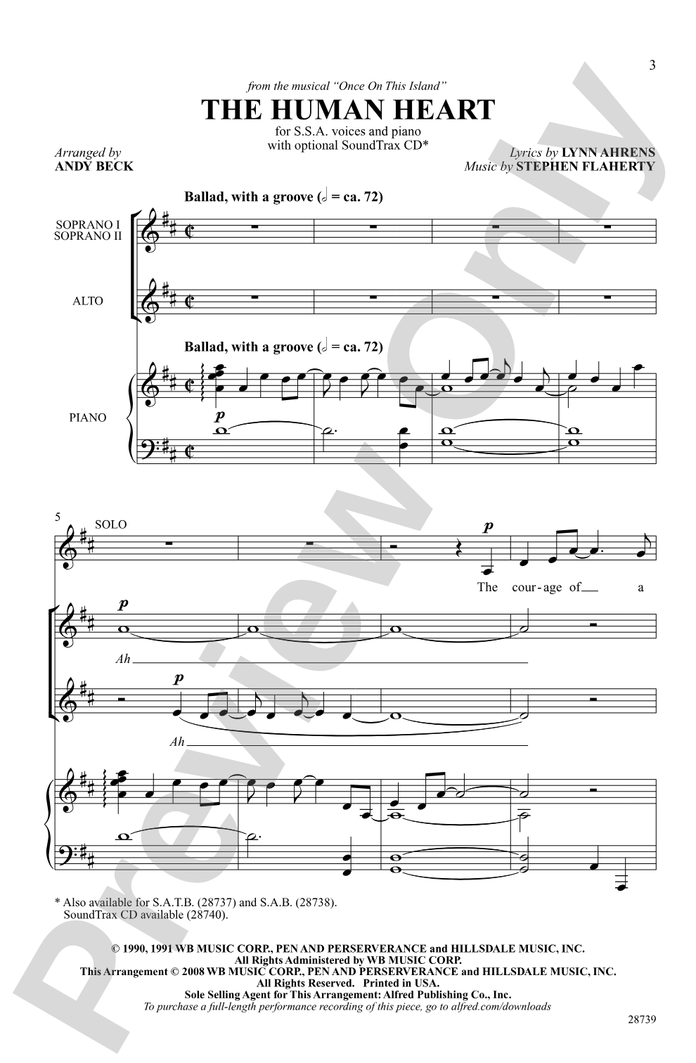 The Human Heart: SSA Choral Octavo