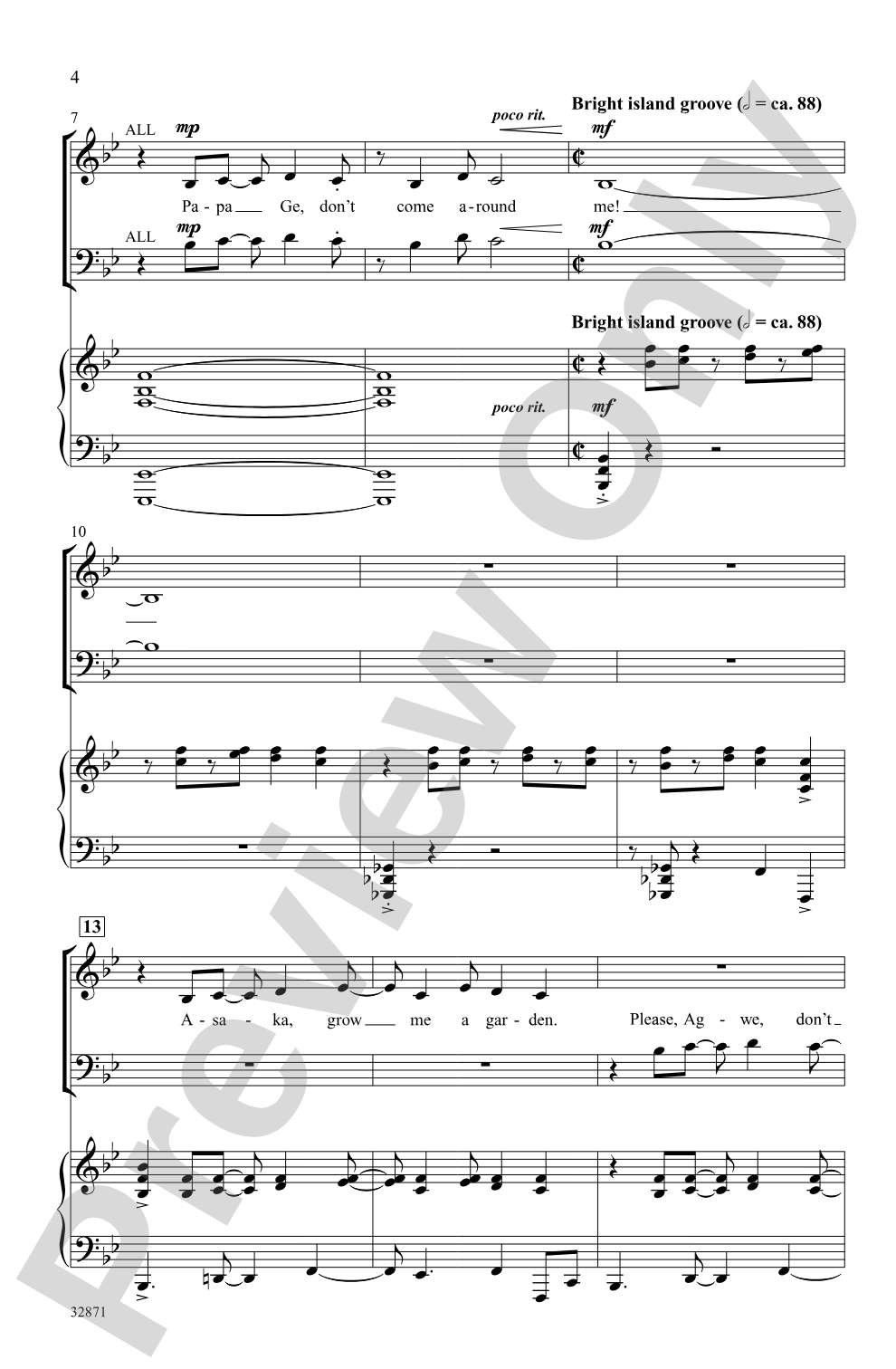 Once on This Island: A Choral Medley: SATB Choral Octavo