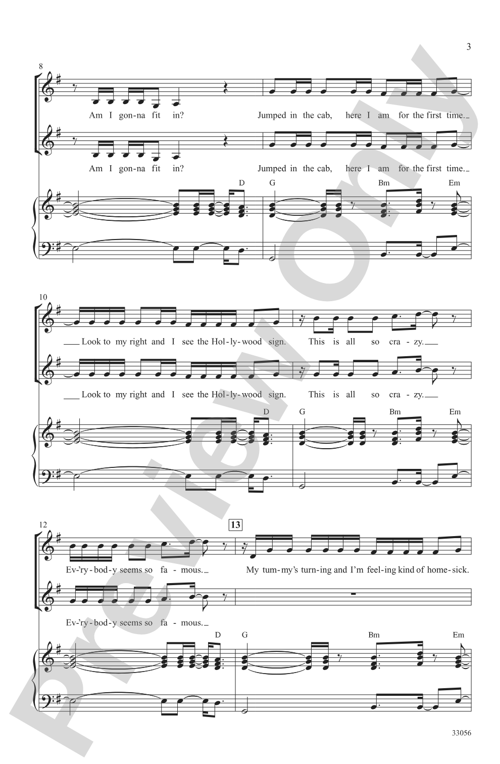 Party in the U.S.A.: SSA Choral Octavo