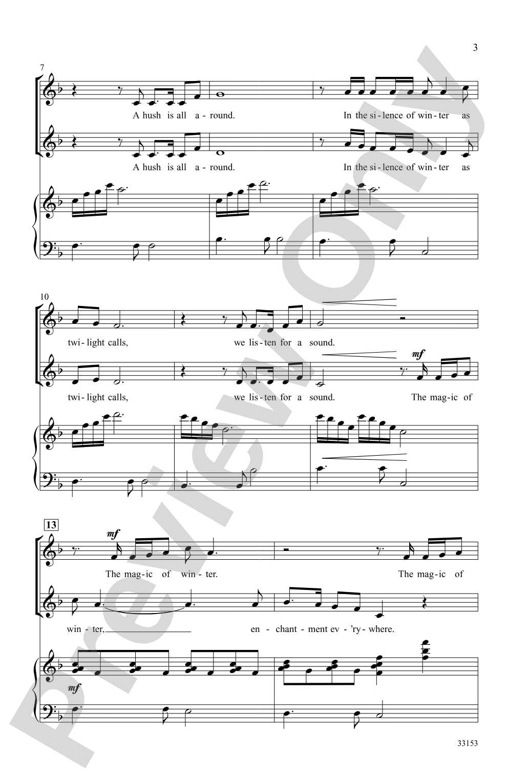 The Magic of Winter: 2-Part Choral Octavo