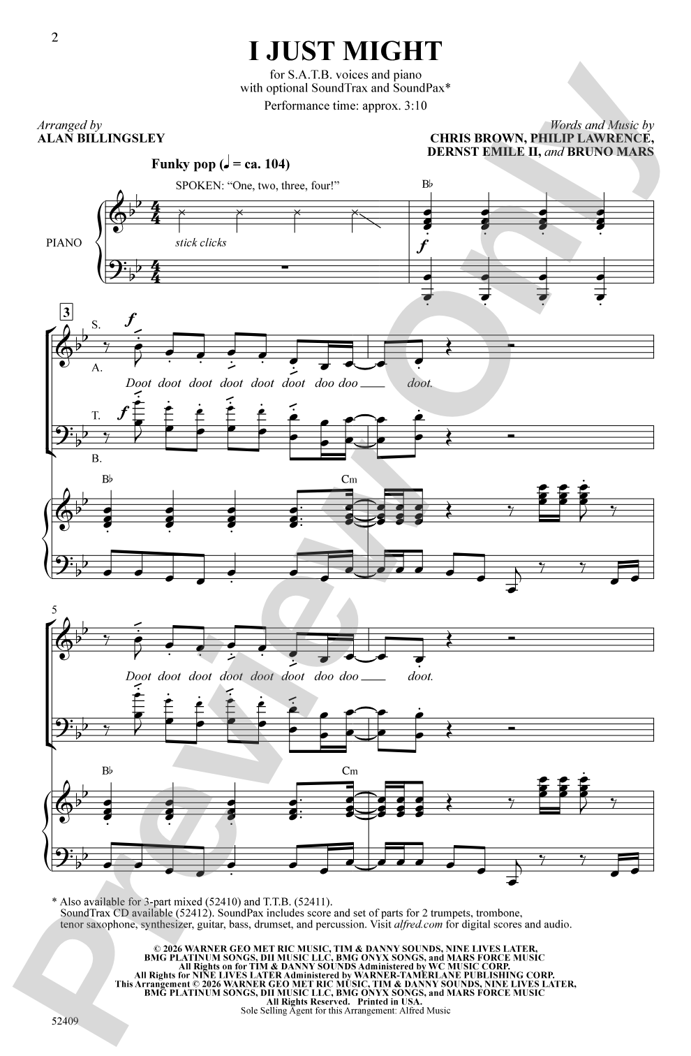 I Just Might: SATB Choral Octavo