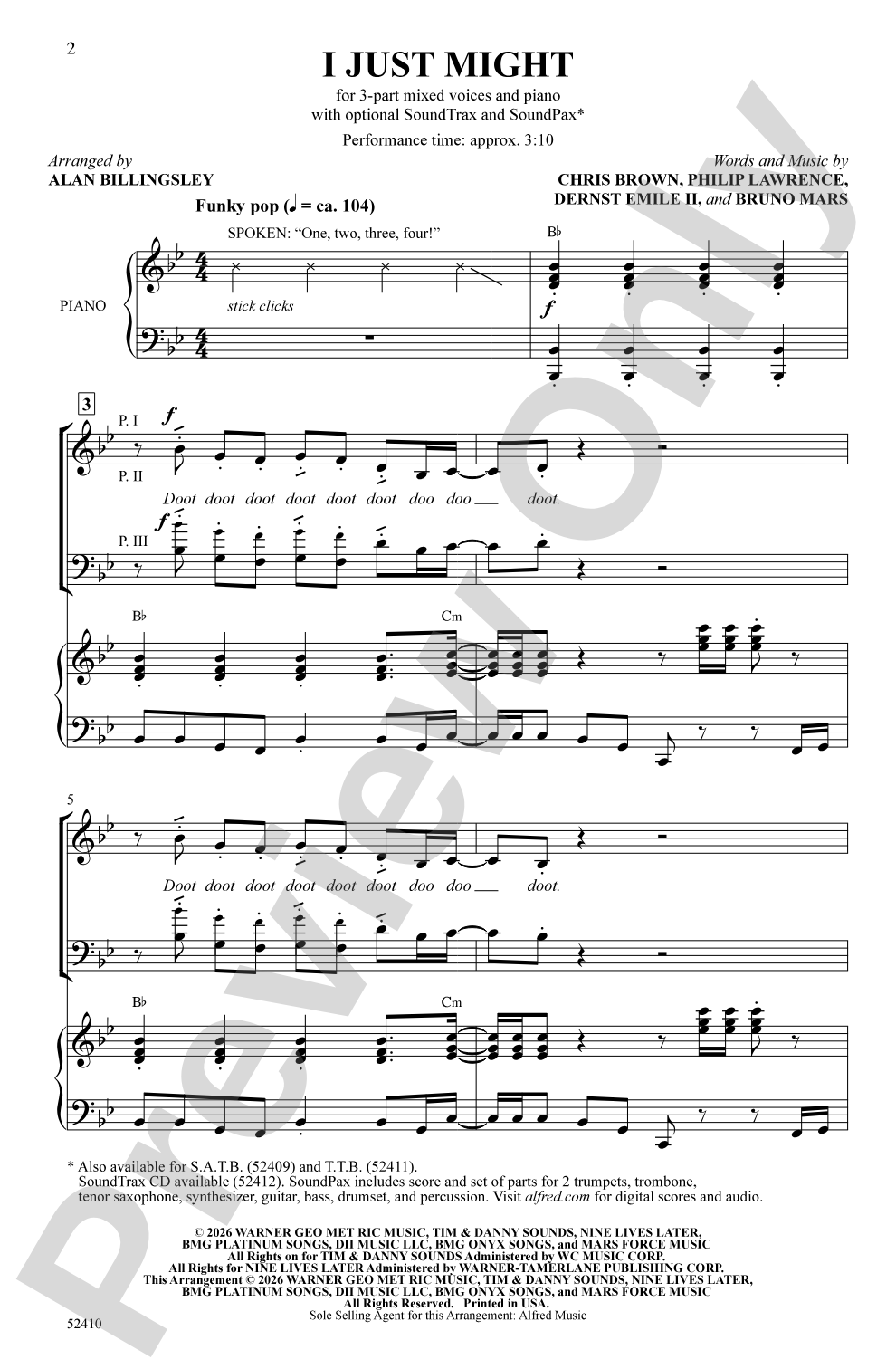 I Just Might: 3-Part Mixed Choral Octavo