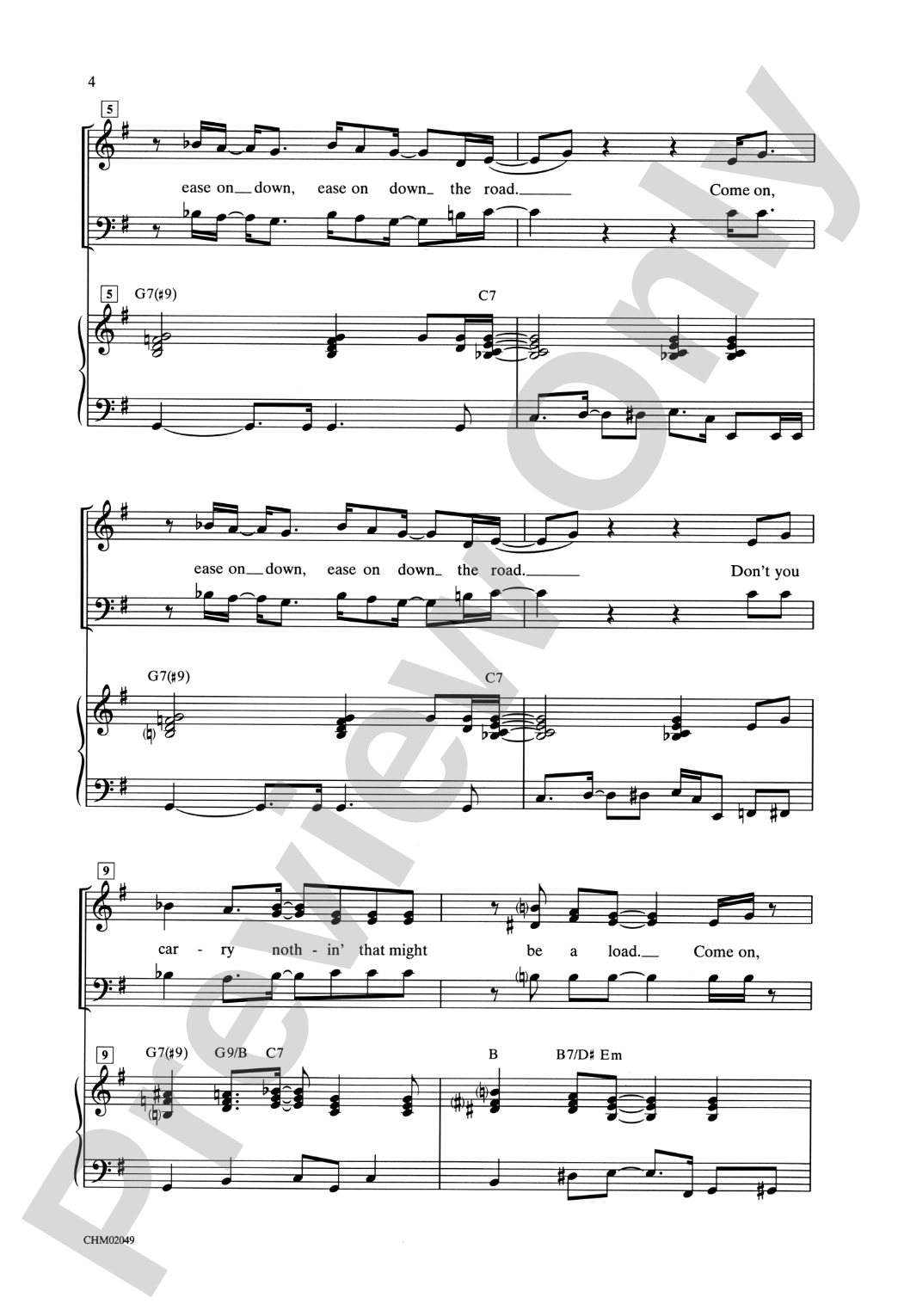 Ease on Down the Road: 3-Part Mixed Choral Octavo