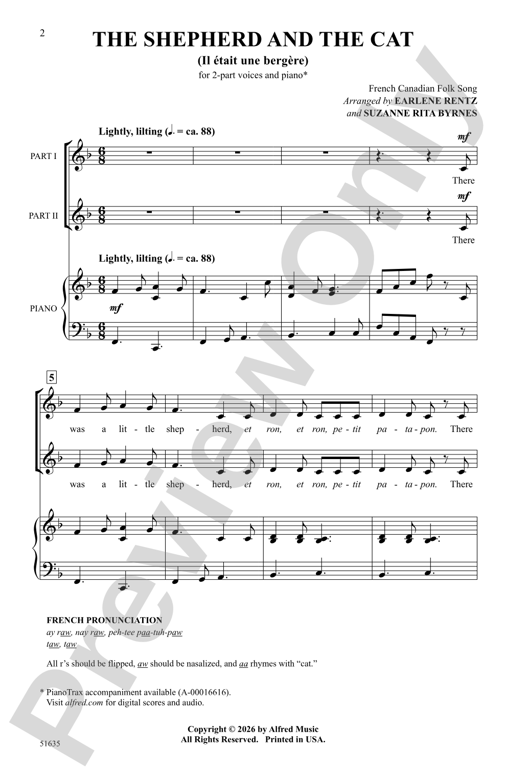 The Shepherd and the Cat: 2-Part Choral Octavo
