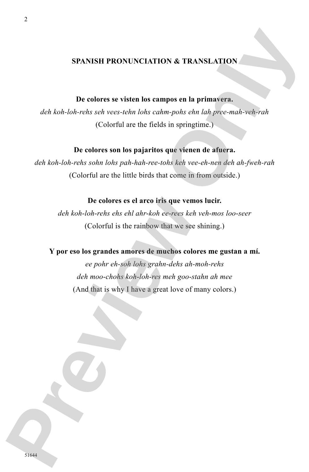 De Colores: 3-Part Mixed Choral Octavo