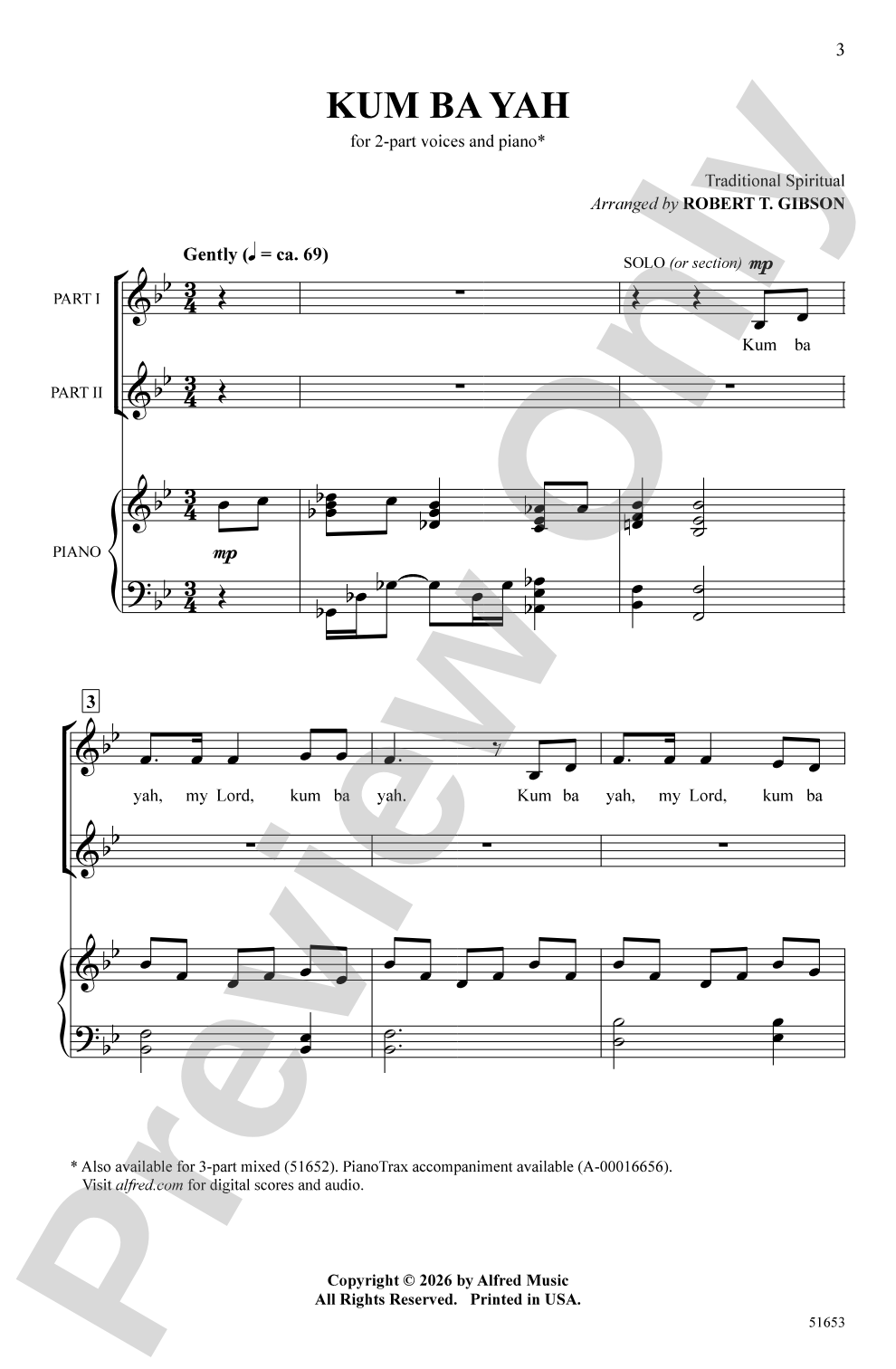 Kum Ba Yah: 2-Part Choral Octavo