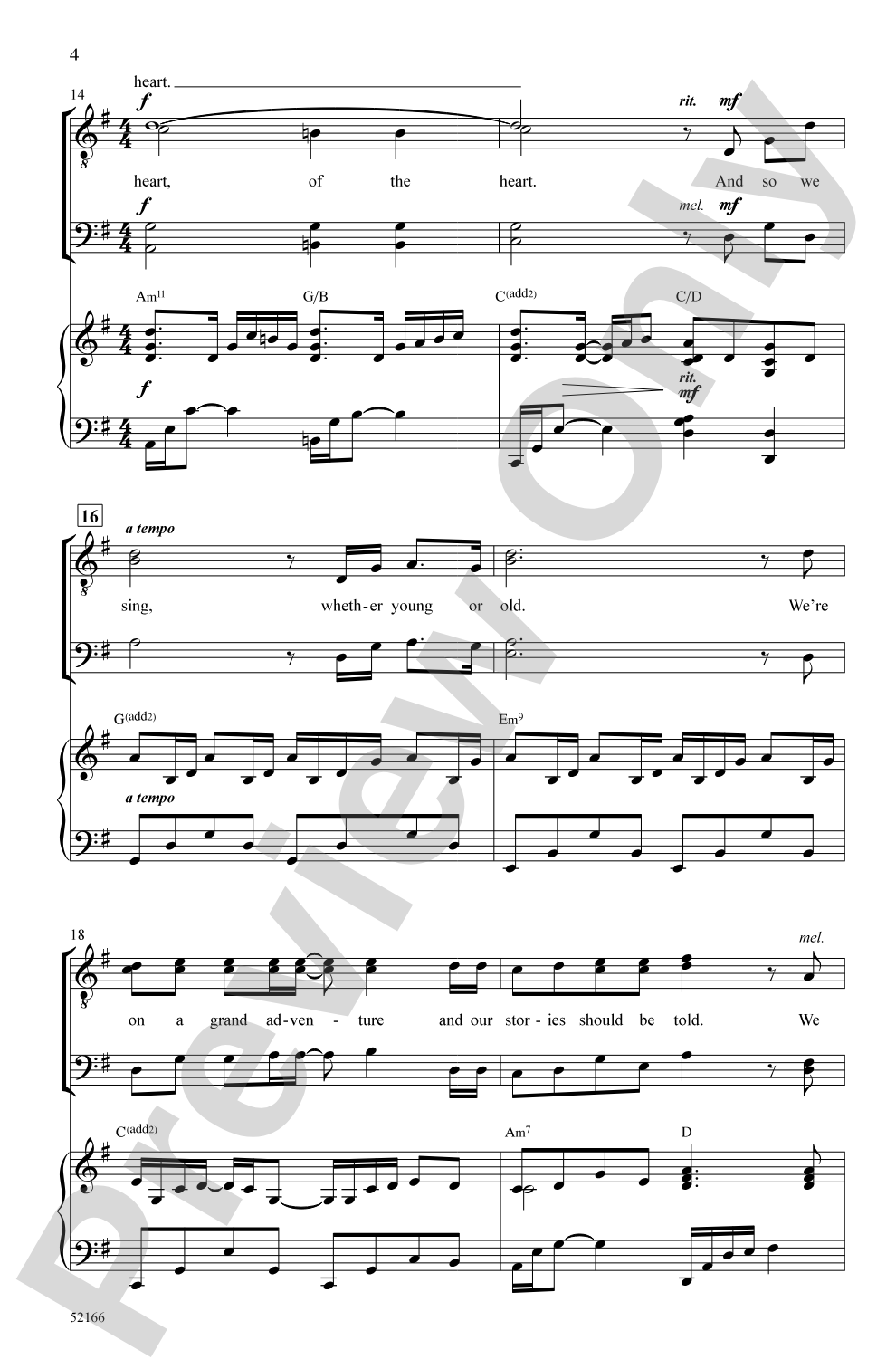 And So We Sing: TTBB Choral Octavo