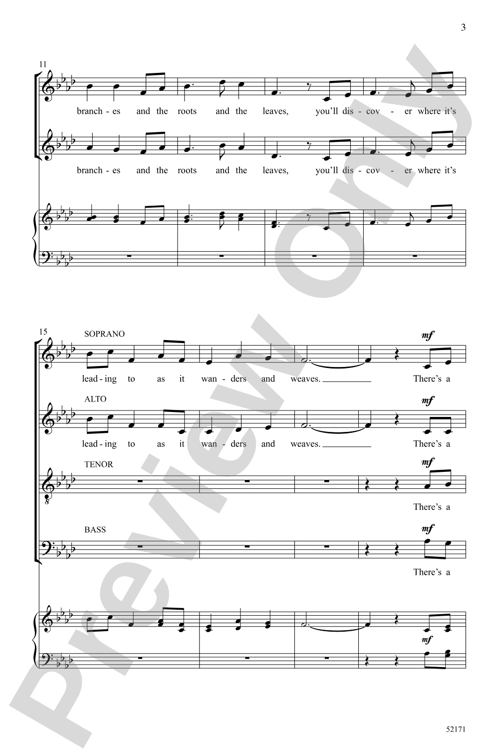 Behind the Willow Trees: SATB <i>a cappella</i> Choral Octavo