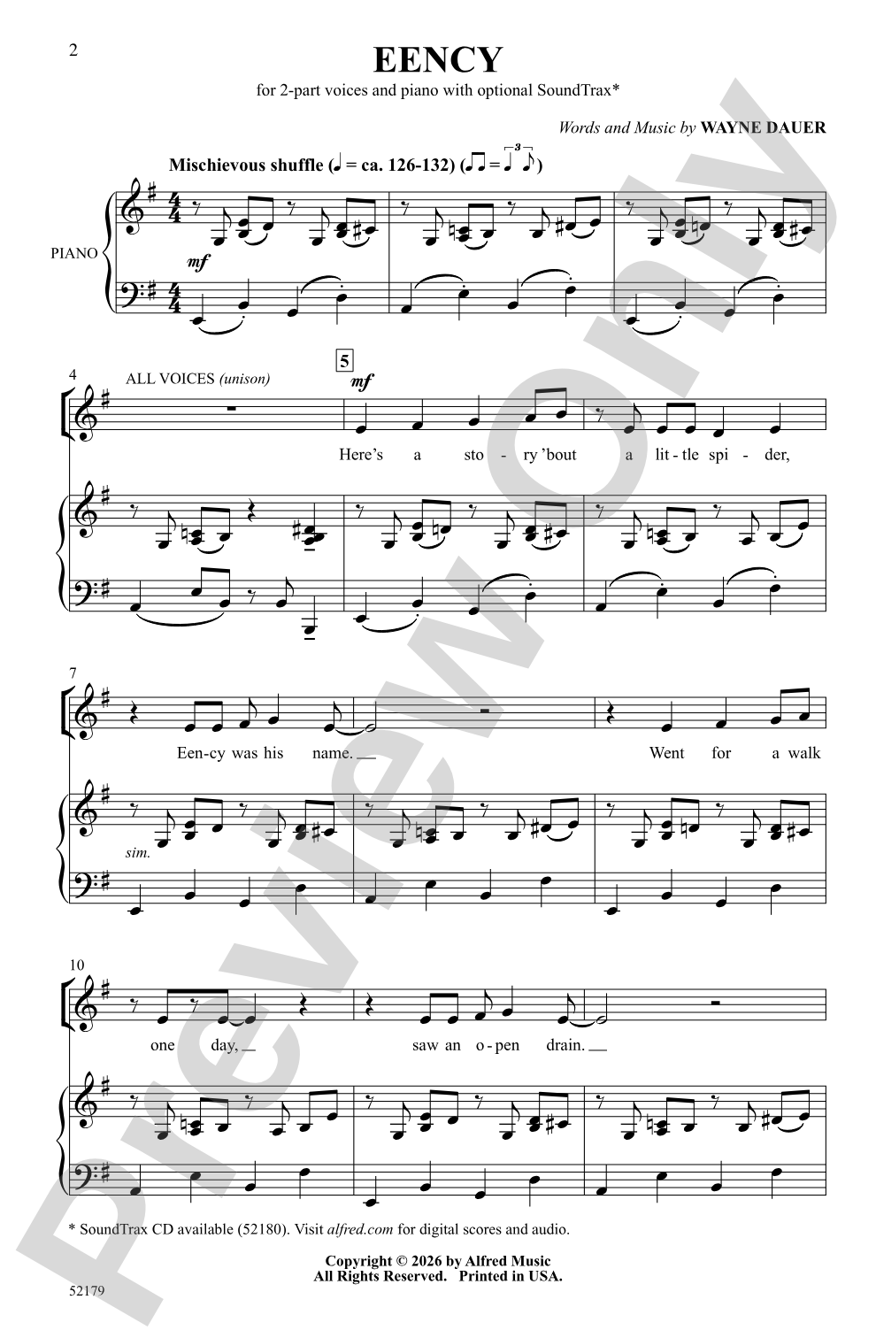 Eency: 2-Part Choral Octavo