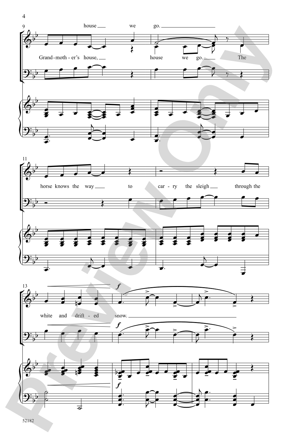 Over the River: 3-Part Mixed Choral Octavo