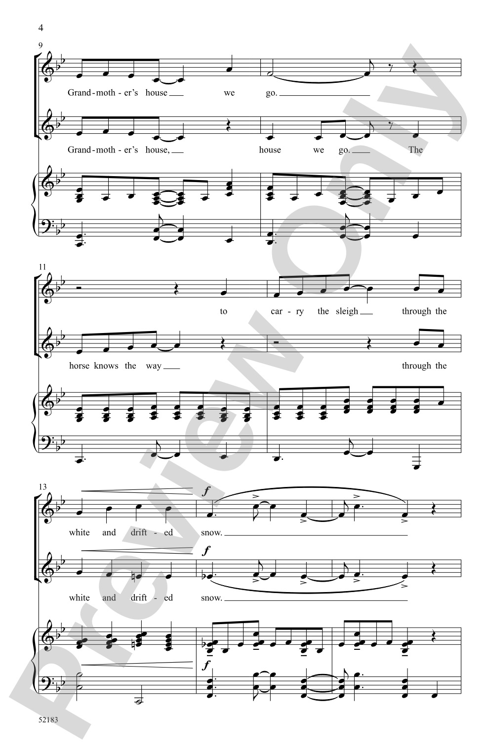 Over the River: 2-Part Choral Octavo