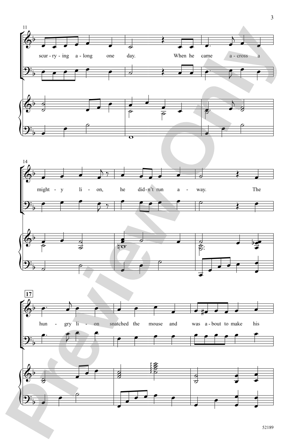 Three Aesop Fables: SATB Choral Octavo