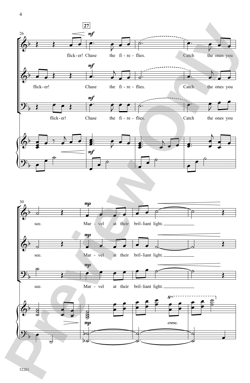 Flicker: 3-Part Mixed Choral Octavo