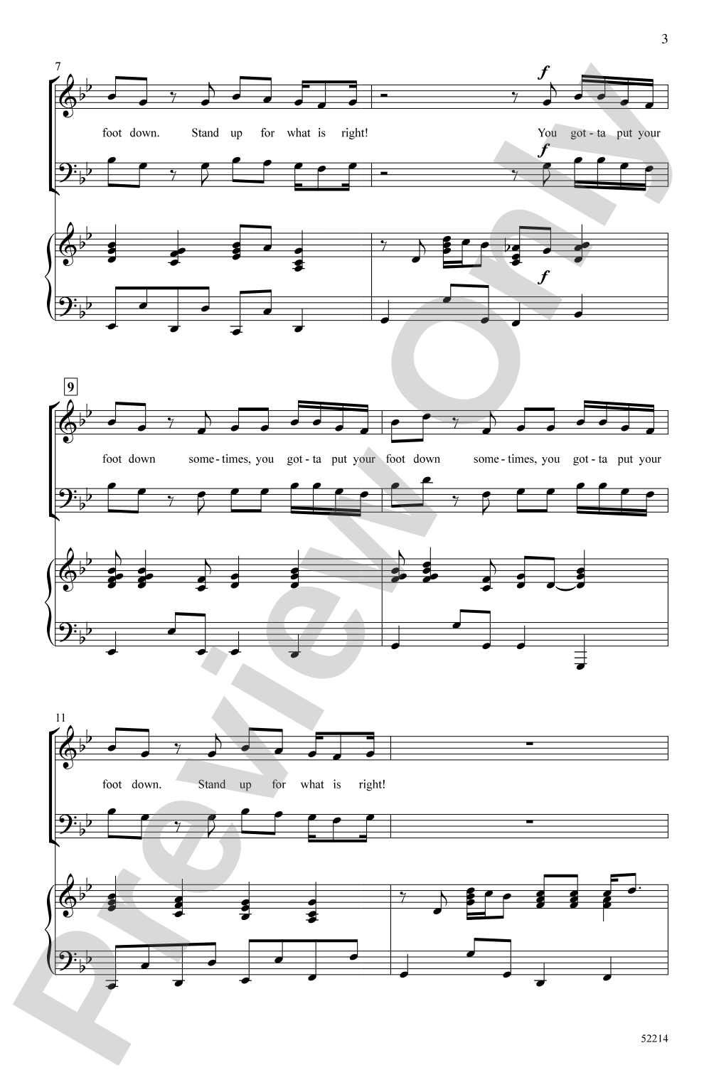 Gotta Put Your Foot Down: 3-Part Mixed Choral Octavo