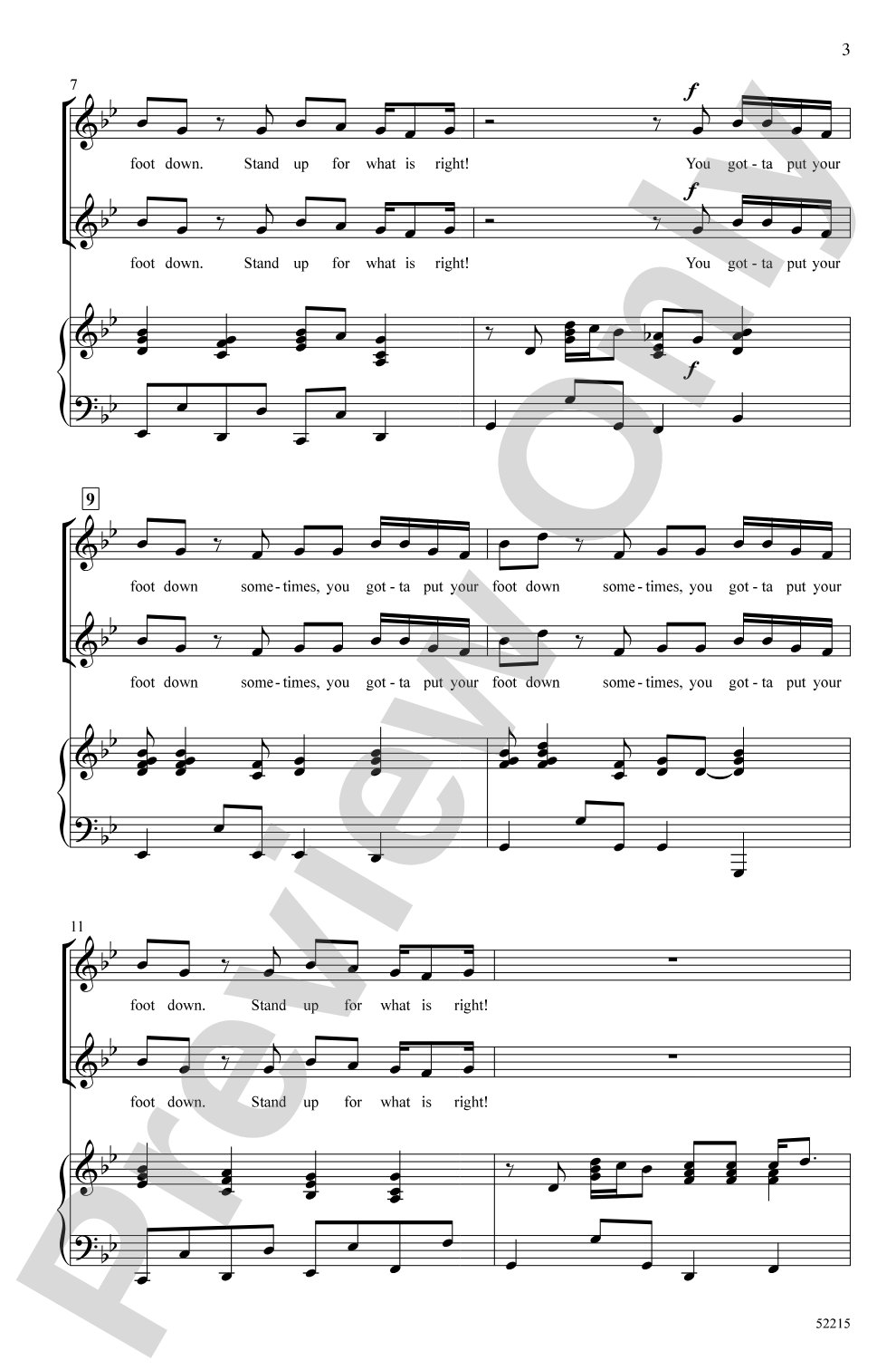 Gotta Put Your Foot Down: 2-Part Choral Octavo