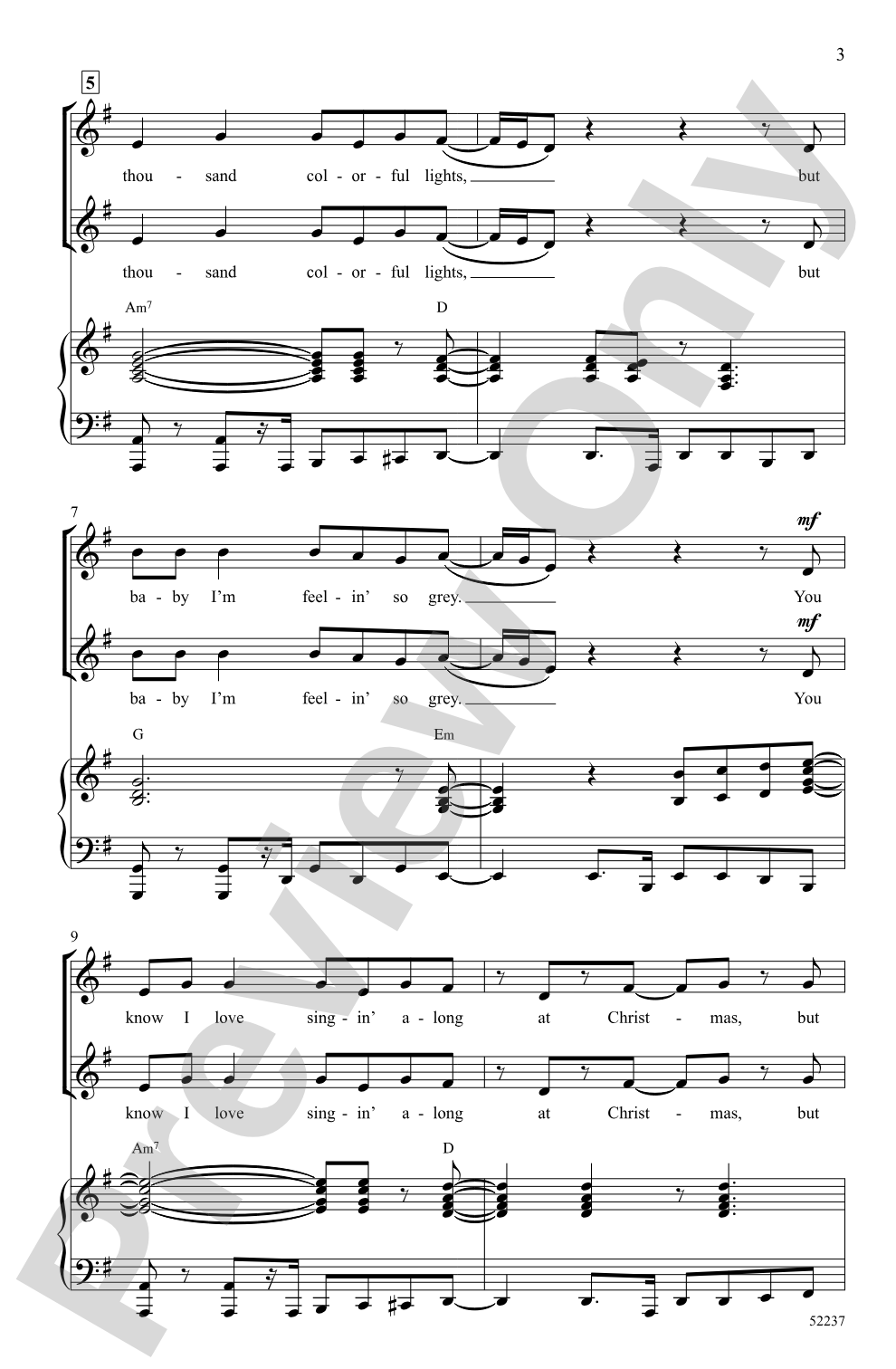 You for Christmas: SSA Choral Octavo