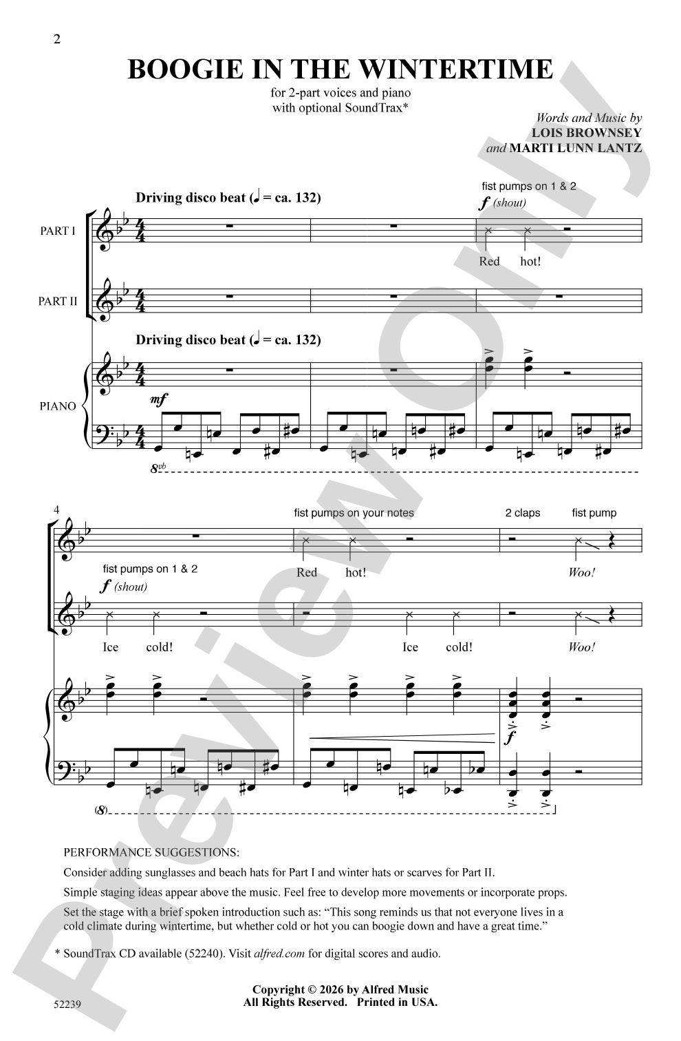Boogie in the Wintertime: 2-Part Choral Octavo