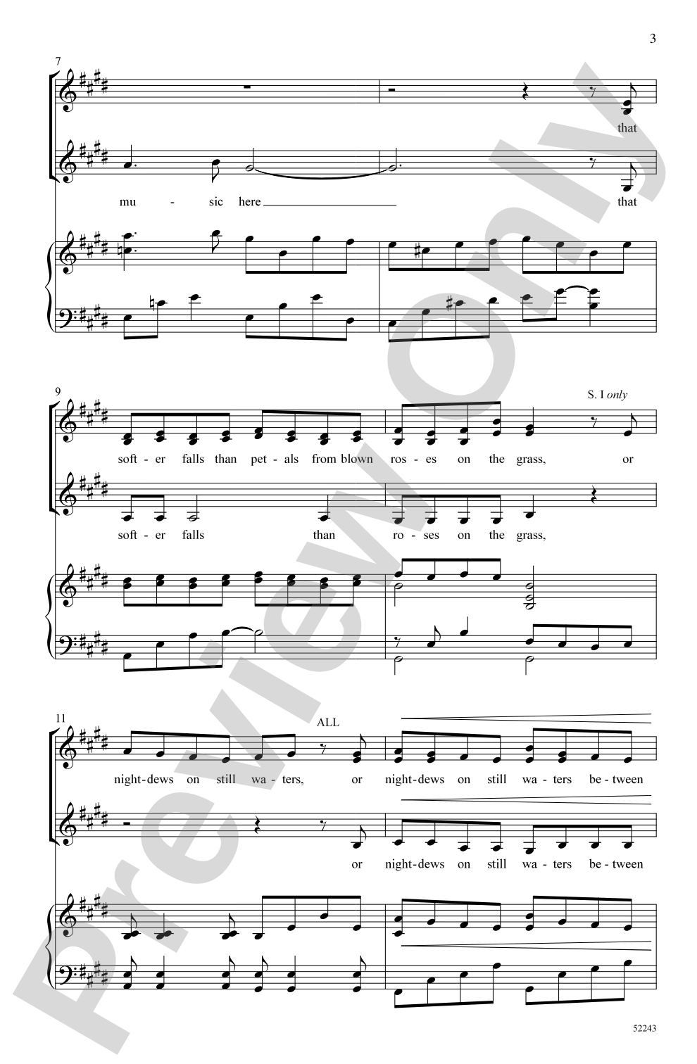 There Is Sweet Music Here: SSA Choral Octavo