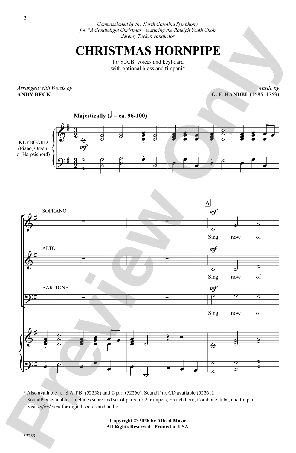 Christmas Hornpipe: SAB Choral Octavo