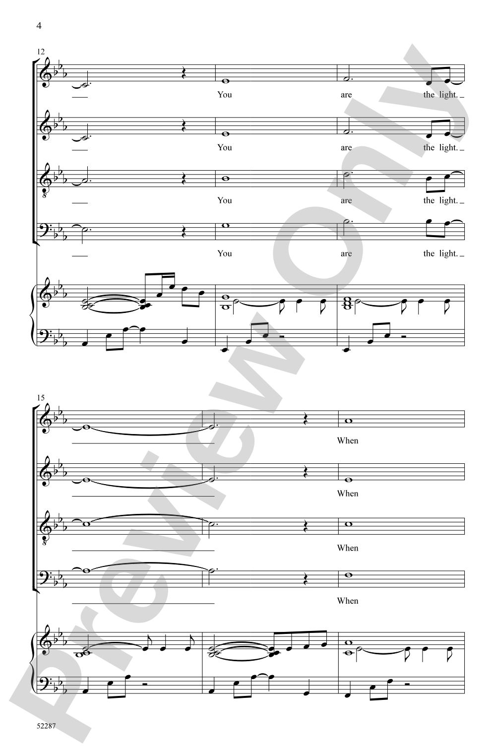 We Are the Light: SATB Choral Octavo