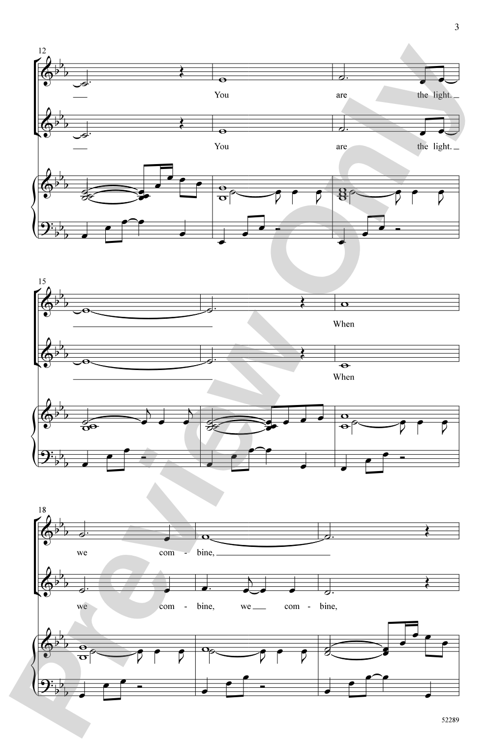 We Are the Light: 2-Part Choral Octavo