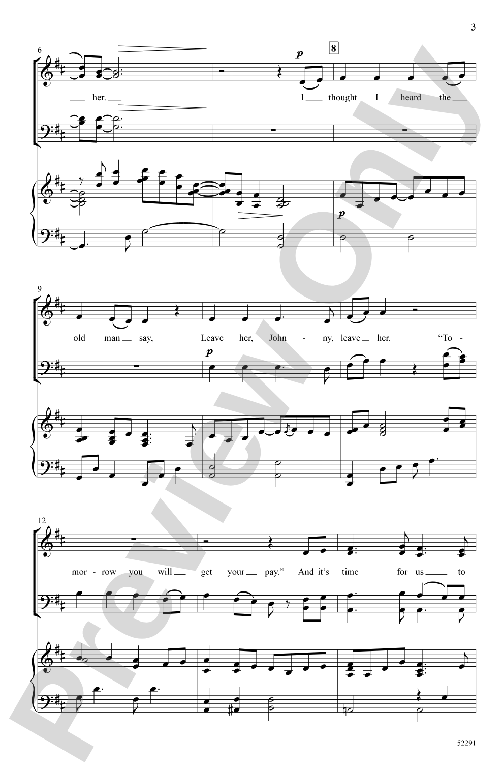 Seafarer's Parting Song: SATB Choral Octavo