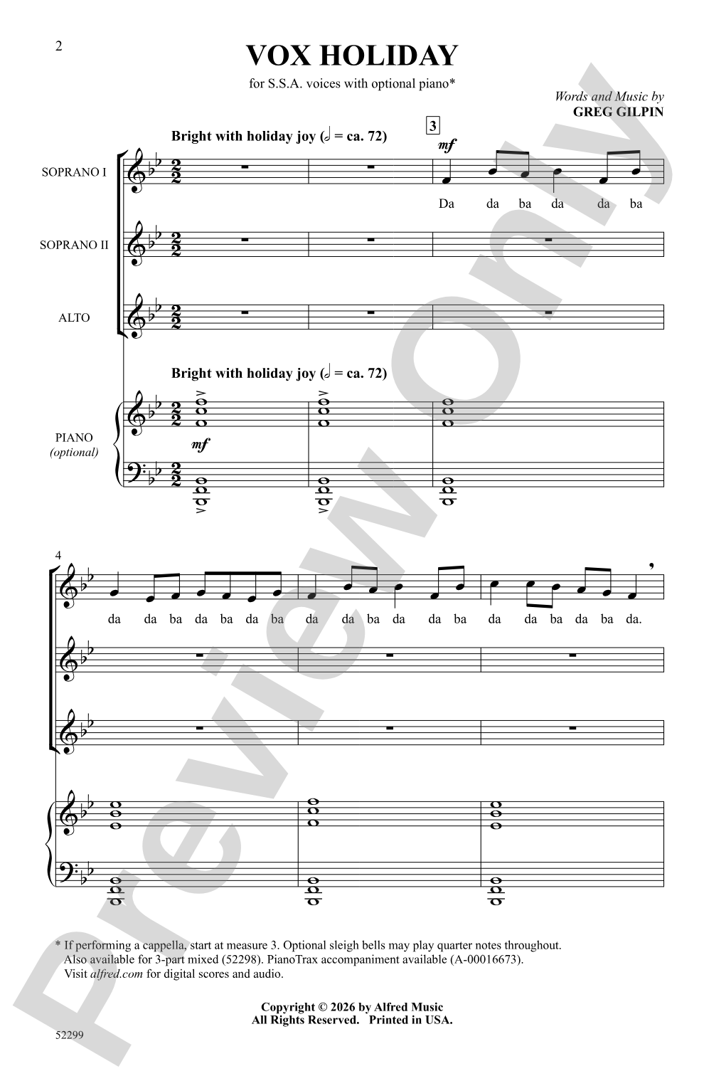 Vox Holiday: SSA Choral Octavo