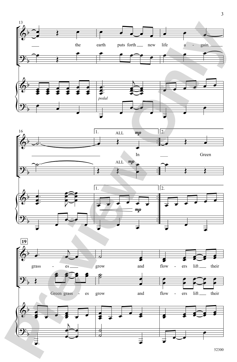 In Time of Silver Rain: SATB Choral Octavo